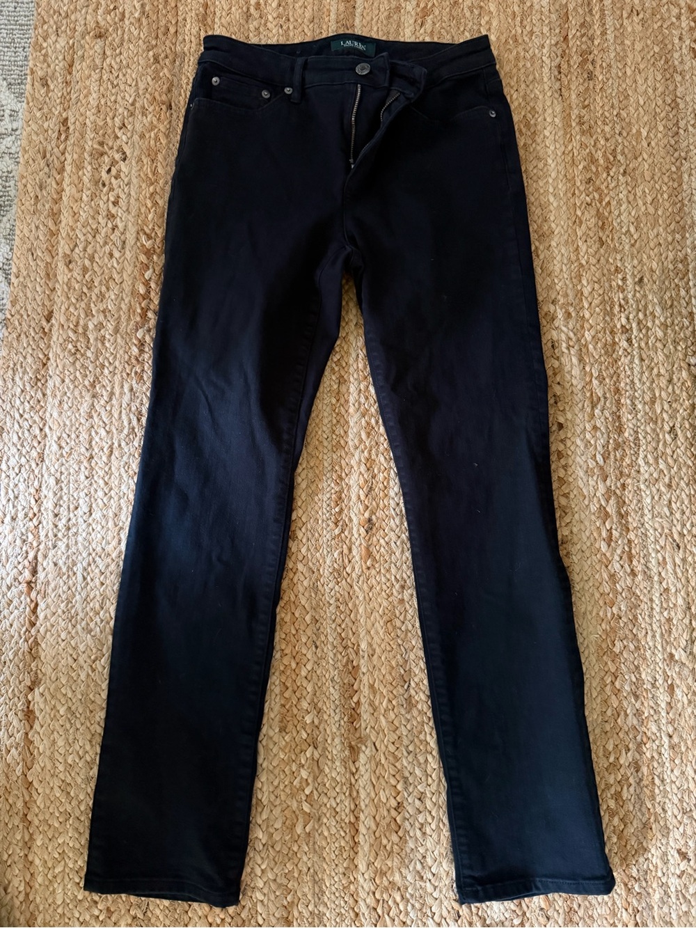 Lauren Ralph Lauren Women's Straight Leg Black Jeans